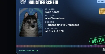 Haustierschein, 5 Coins